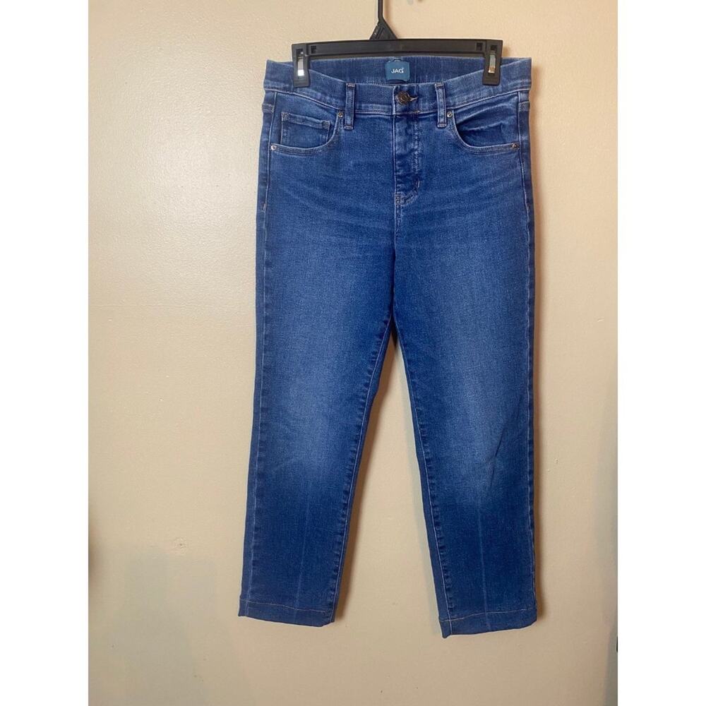 jag jeans valentina straight jeans light medium wash size 6p petite